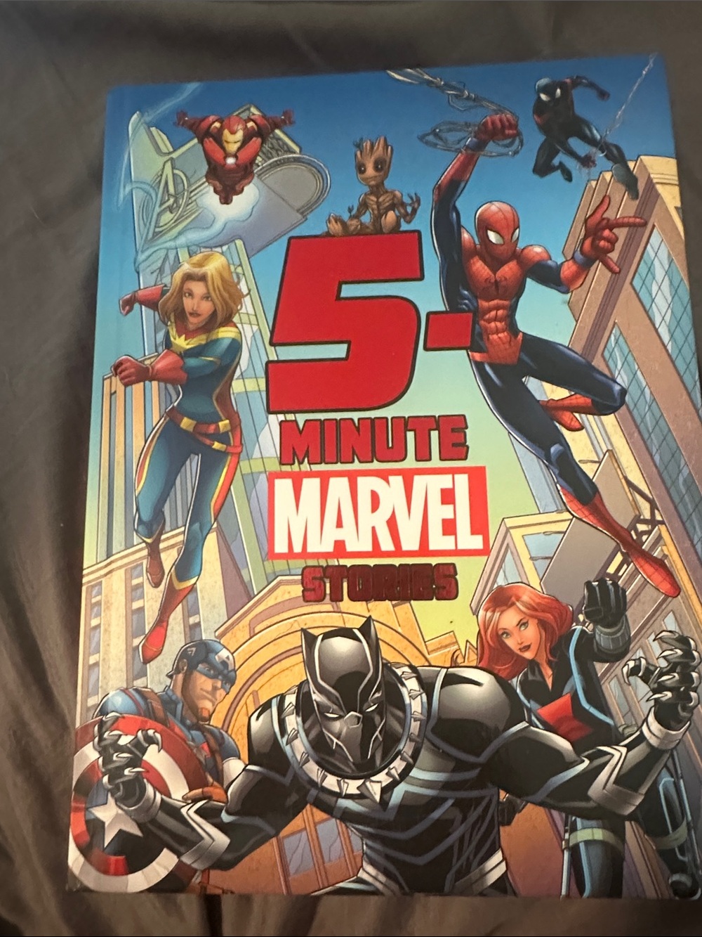 Marvel 5-Minute Stories Hardcover – Red, Blue, Black & Yellow Cover